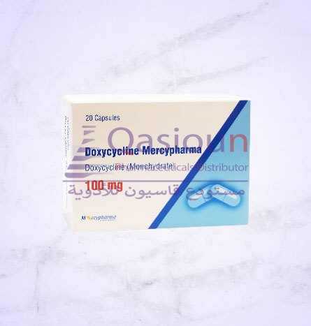 عبوة دوكسيسيكلين 100ملغ ميرسيفارما 